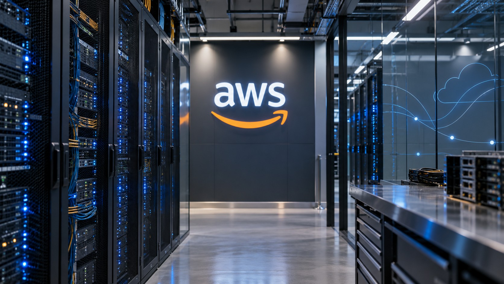 AWS and Qualcomm AI data center partnership illustration