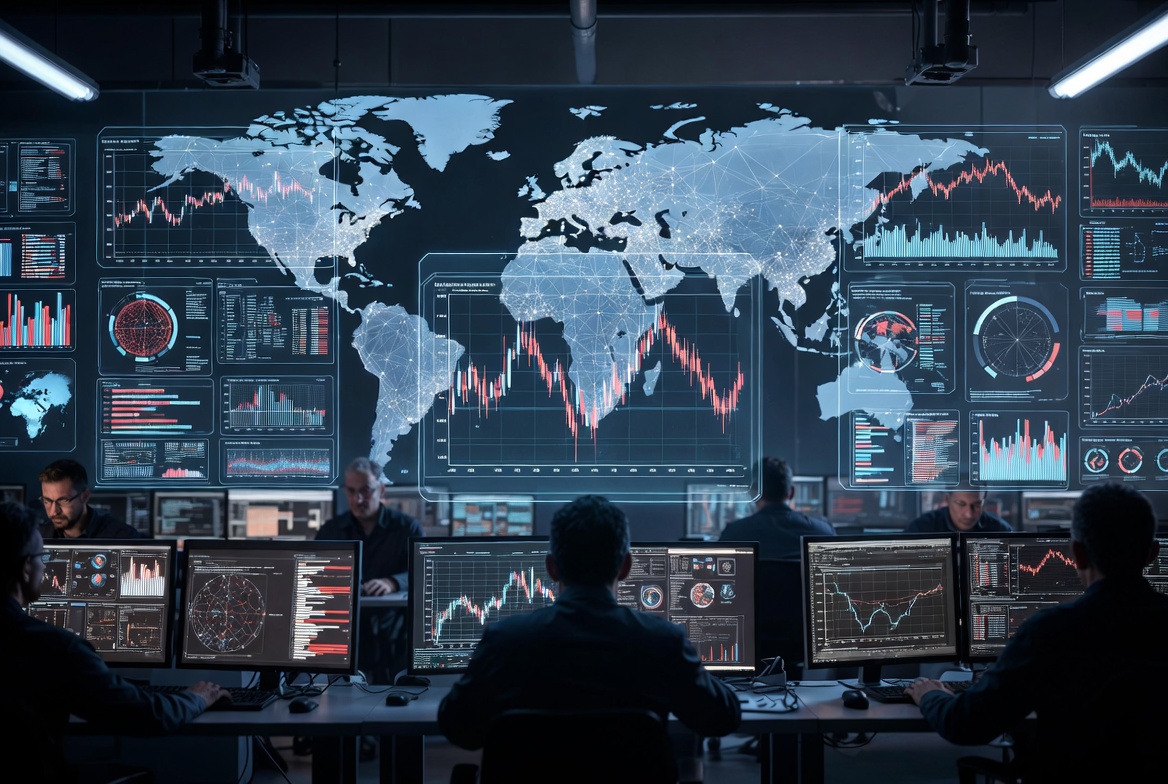 AI-driven cybersecurity concept illustration