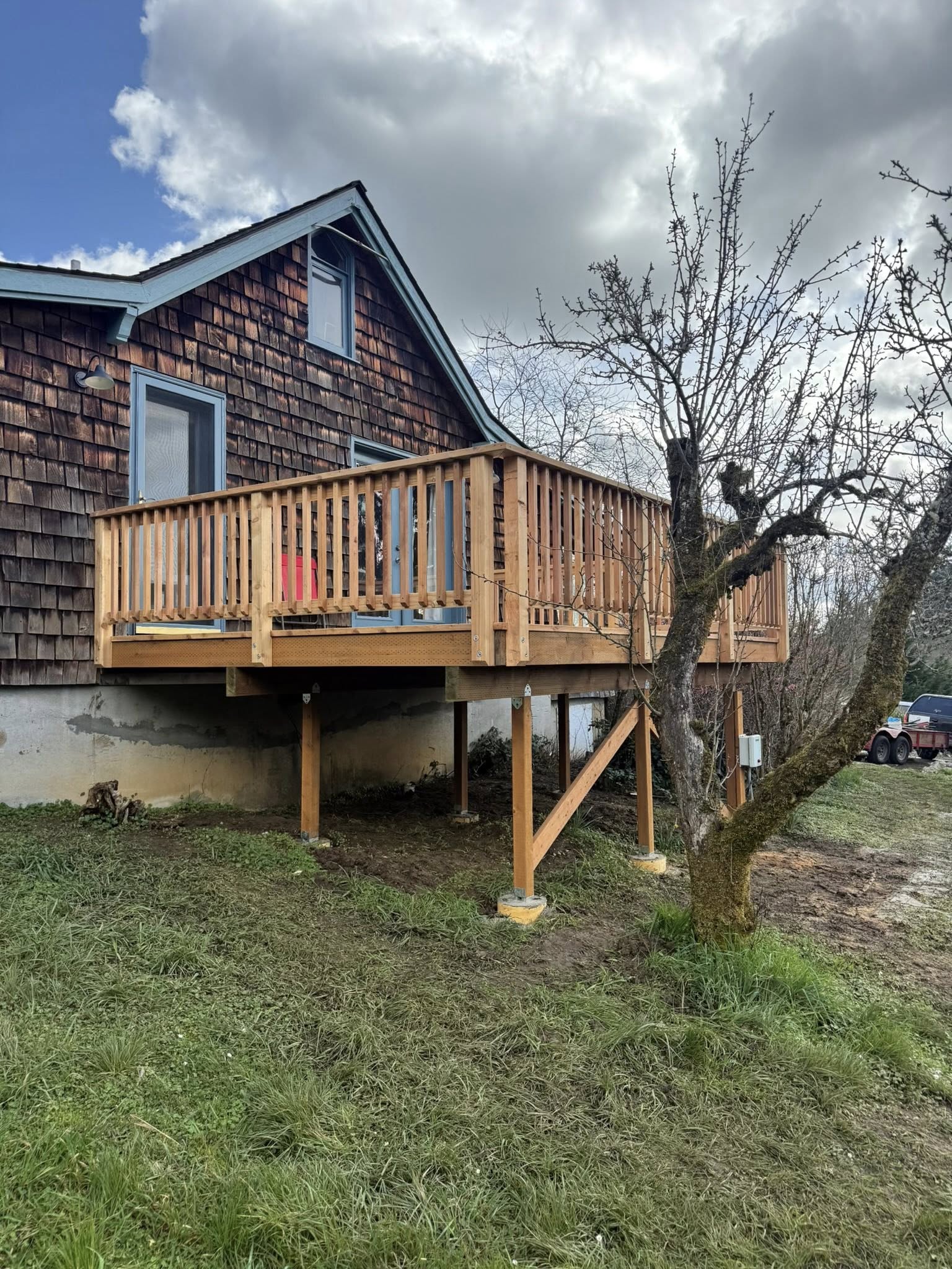 Residential porch build and exterior upgrade