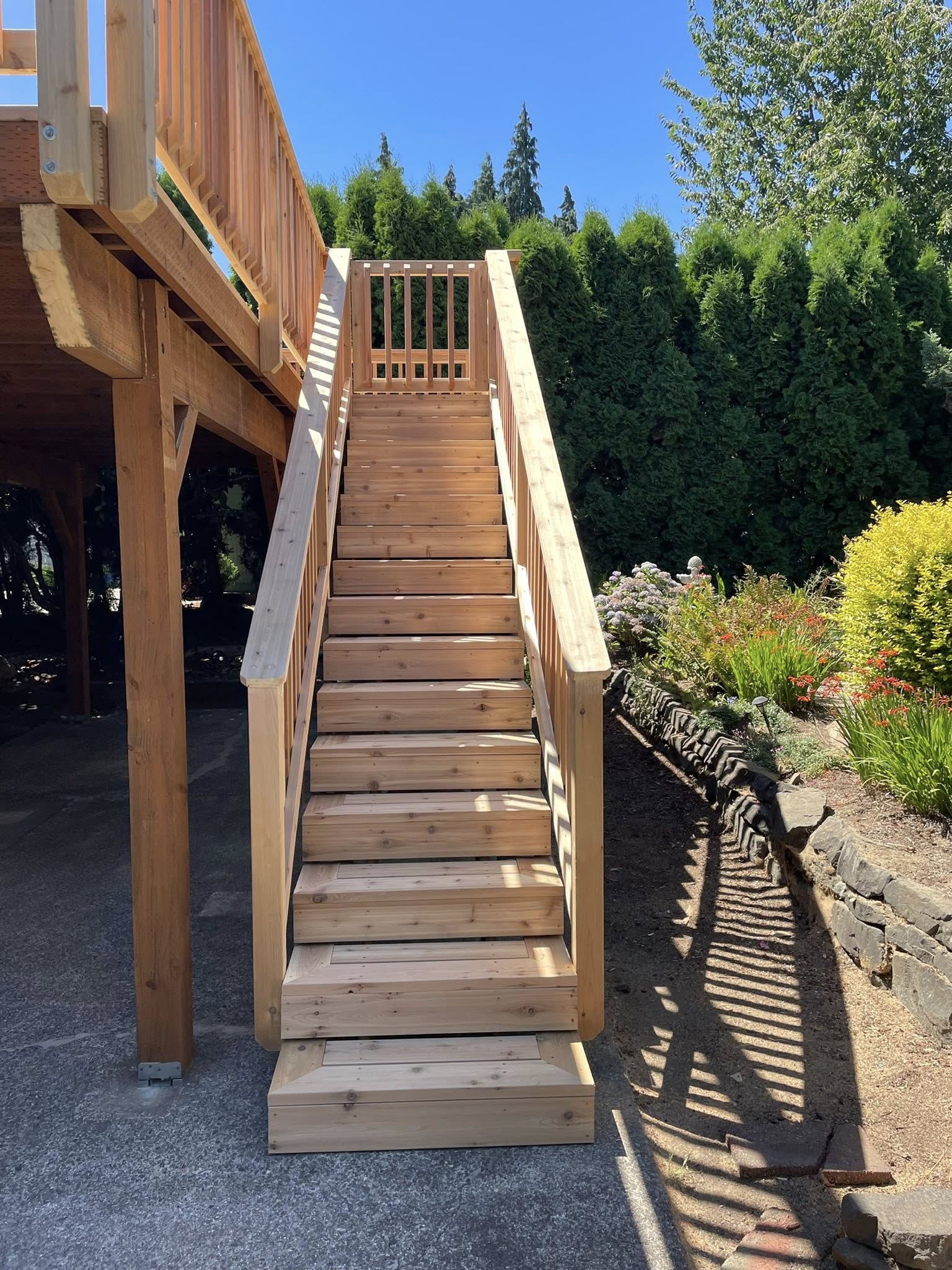 Porch project during active scheduling and installation