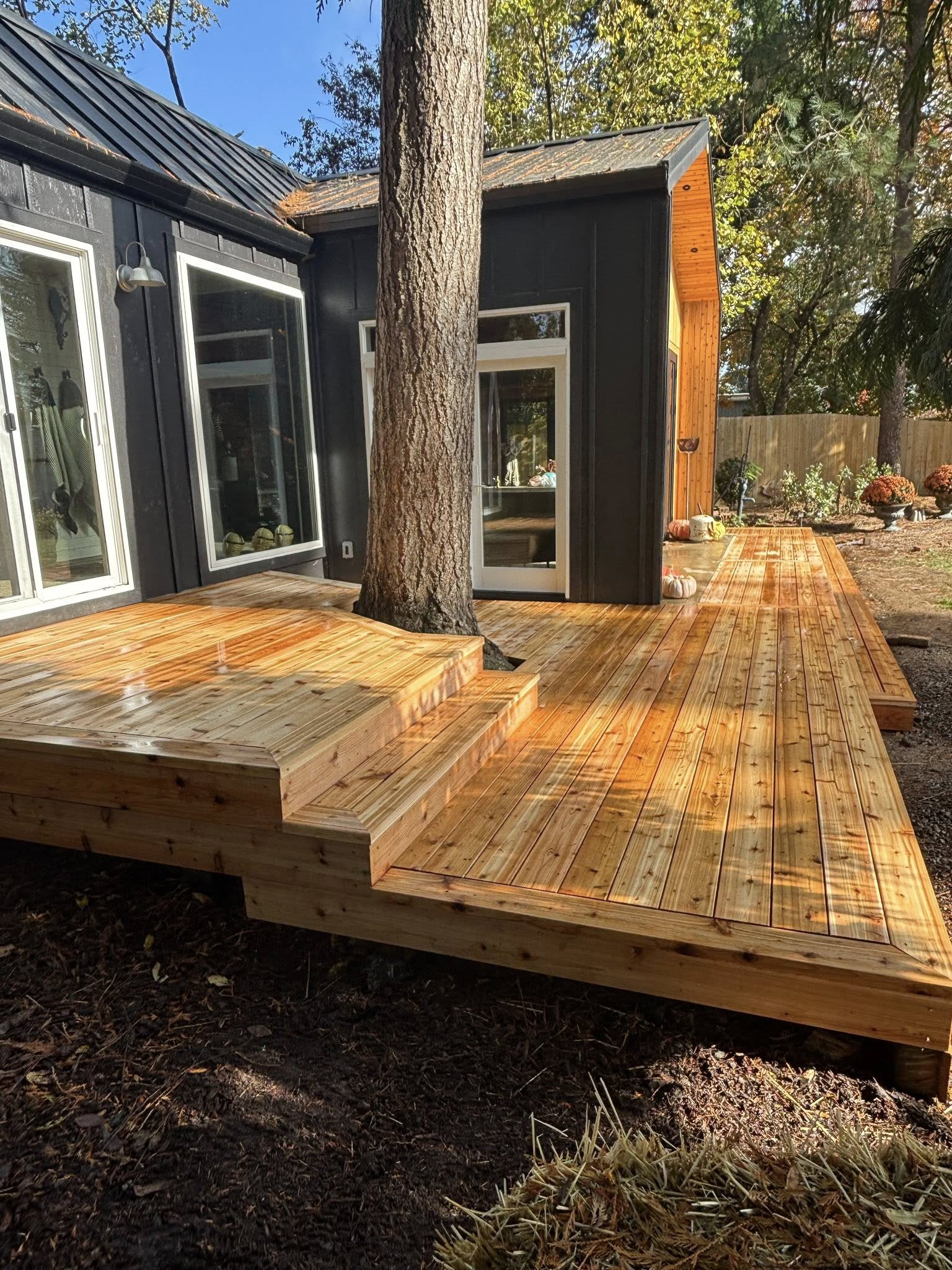 Completed porch and outdoor living upgrade